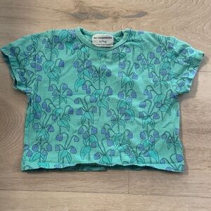 Kids Blue-Green Floral Tee
